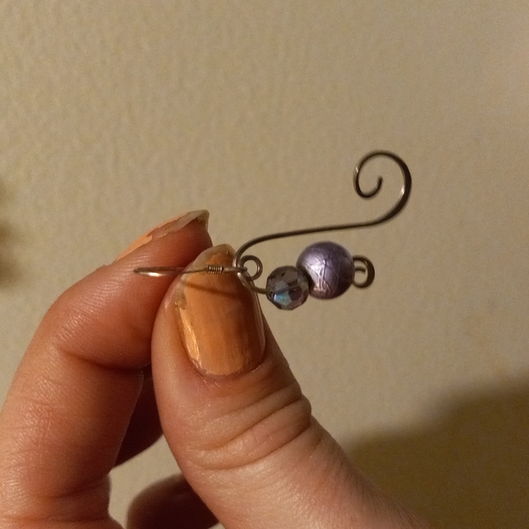 Dainty Purple Bead Earrings - Picture 1 of 7